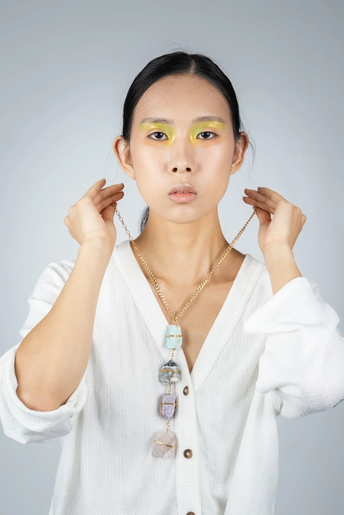 Crystalline Elegance: Amethyst Crystal Necklaces - Ariana Ost