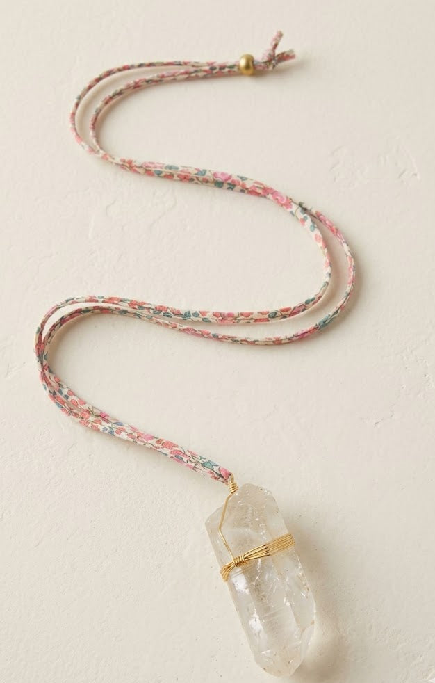 Mixed Media Mega Quartz Necklace - Ariana Ost