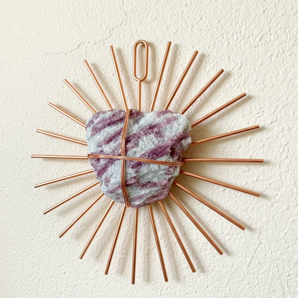 Sunburst Mega Pink Tourmaline Healing Crystal Grid - Ariana Ost