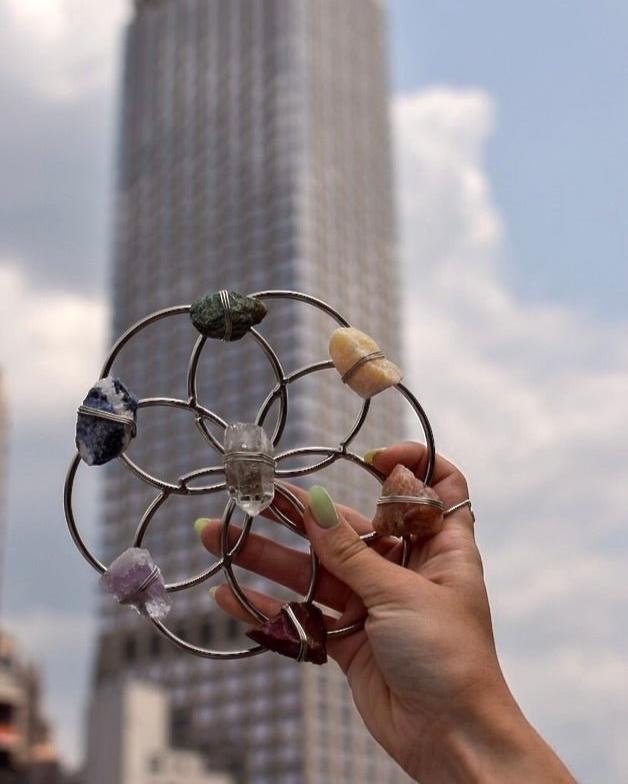 Aura Balancing Small Flower of Life Healing Crystal Grid - Ariana Ost