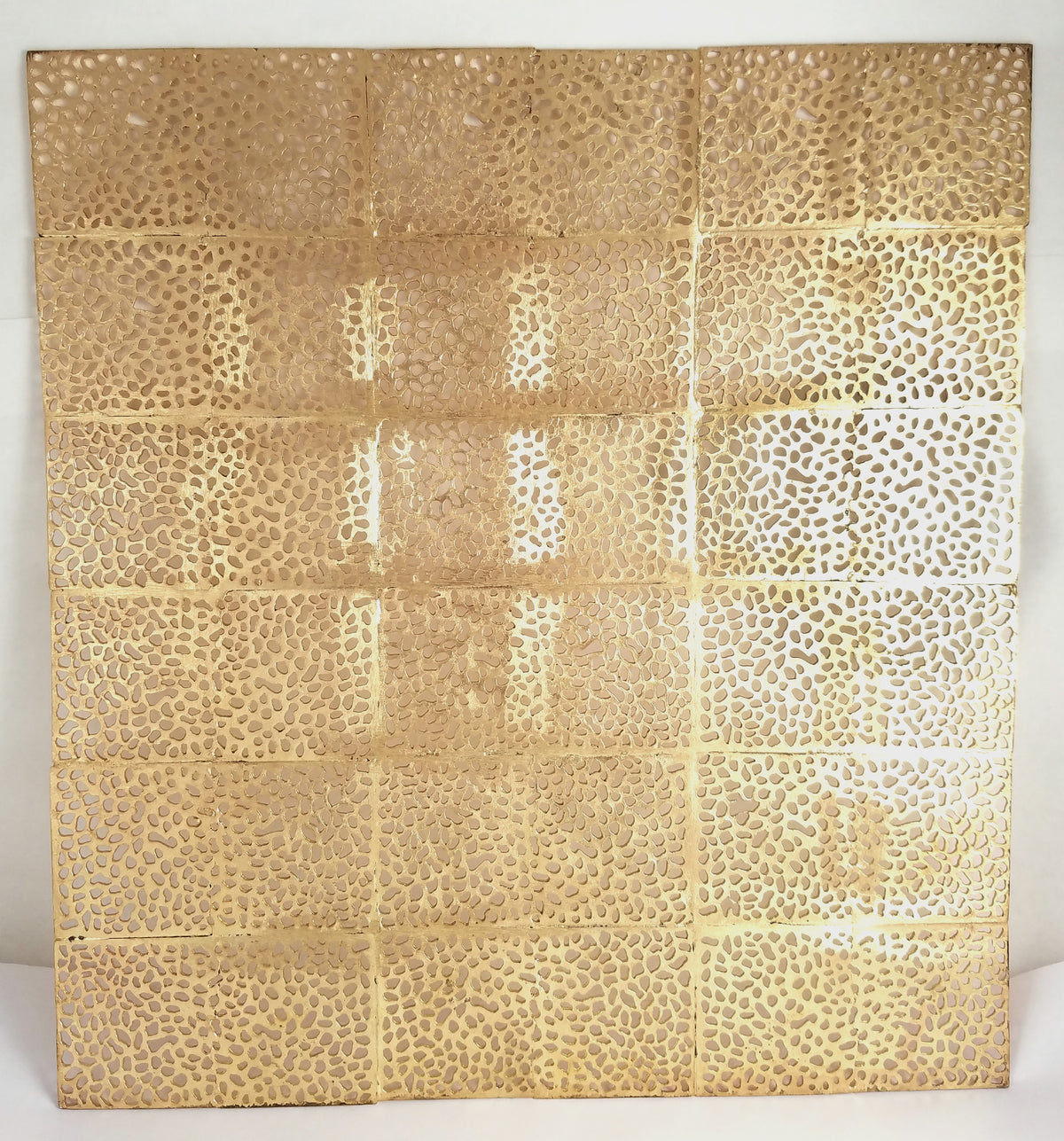 Gold Cast Lace Placemat Charger, real lace cast in metal - Ariana Ost