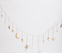 Celestial Moon and Star Garland with String Lighting - Ariana Ost