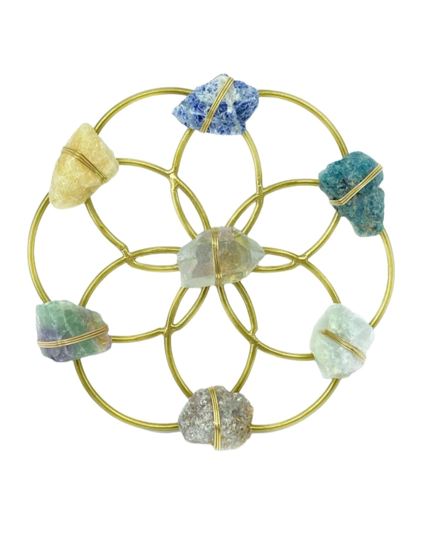 Aura Balancing Small Flower of Life Healing Crystal Grid - Ariana Ost