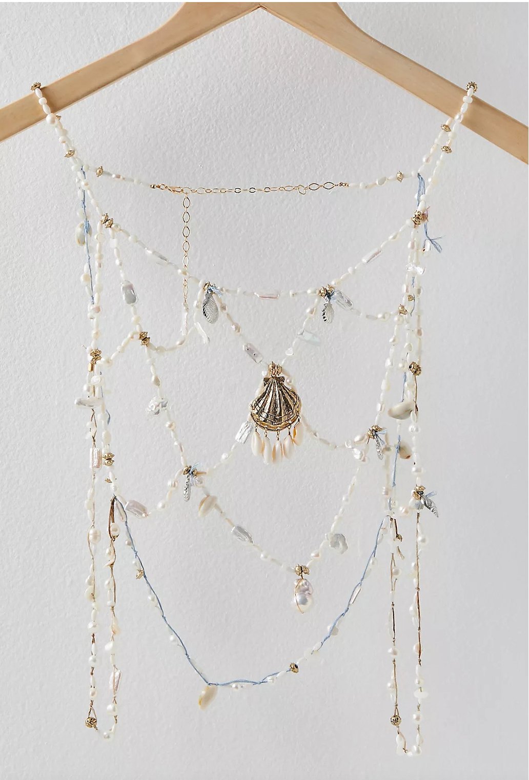 Beach Vibes Pearl and Shell All Day Dream Body Chain Jewelry - Ariana Ost