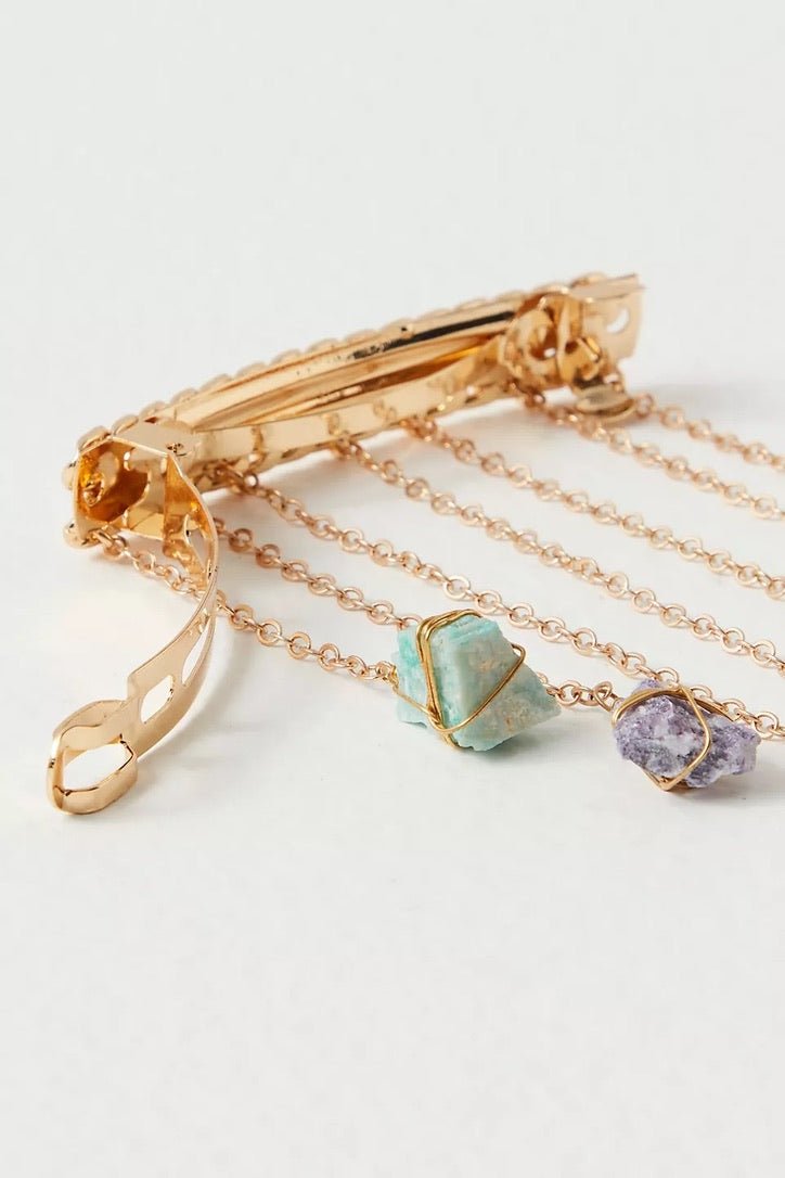Dripping Stones Healing Crystal Hair Barrette - Ariana Ost