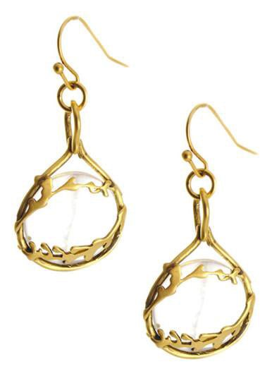 Floral Monocle Earrings - Ariana Ost