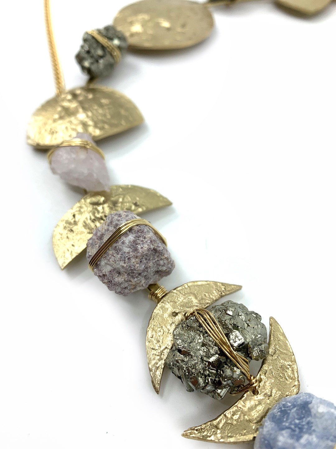 Full Moon Phase Rainbow Healing Crystal Grid - Ariana Ost