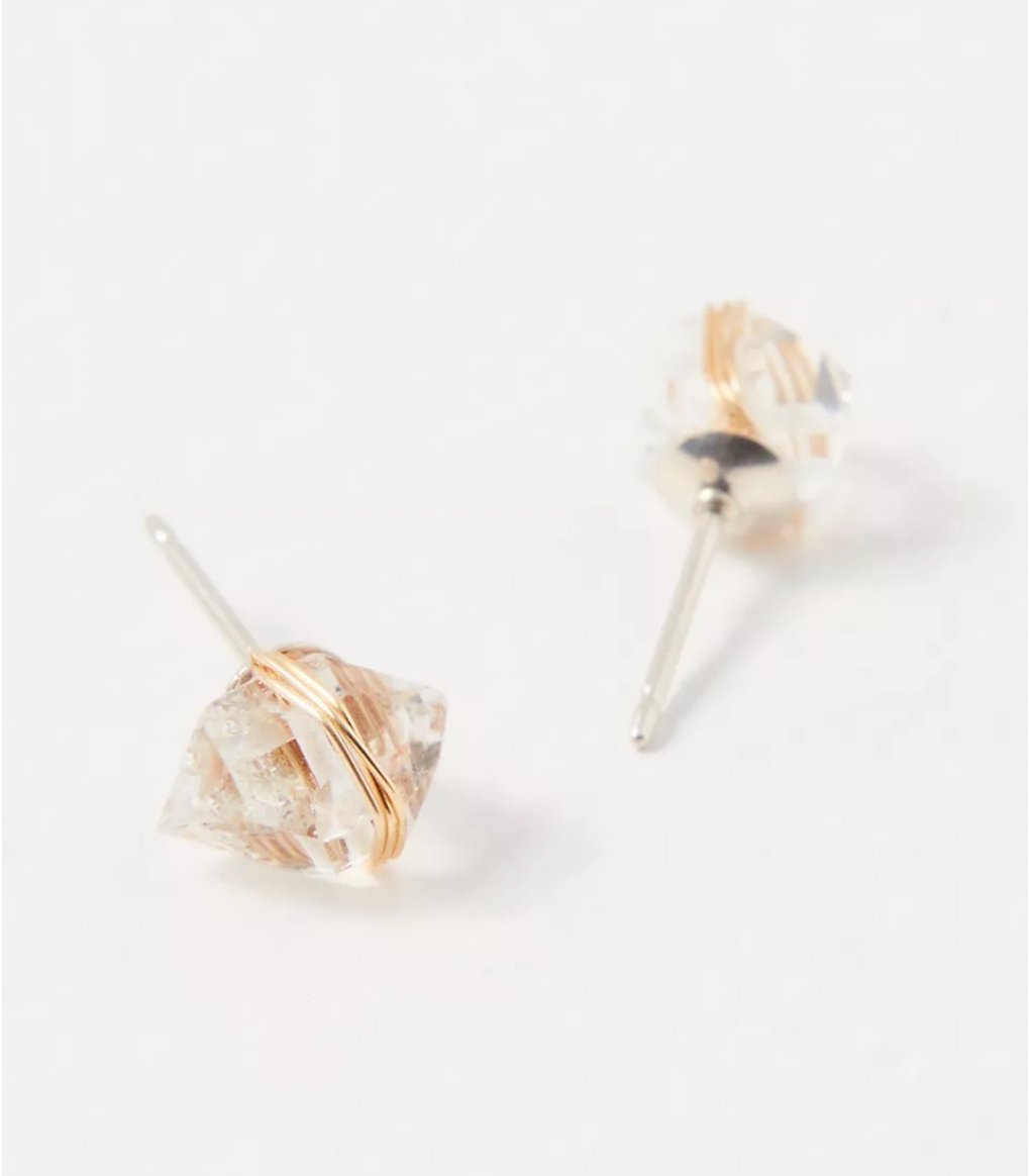 Herkimer Diamond Studs - Ariana Ost
