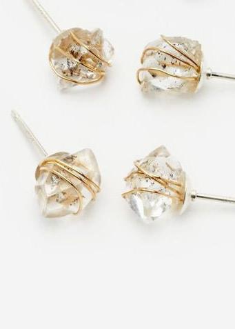 Herkimer Diamond Studs - Ariana Ost