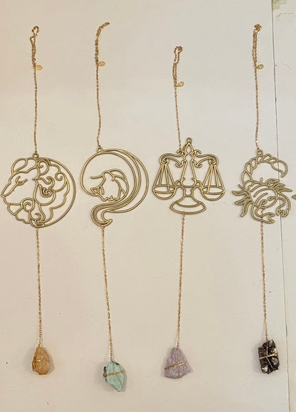 Zodiac Silhouette and Crystal Wall Hanging - Ariana Ost
