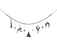 Ariana Ost Yoga Pose & Moonstone Garland – Handmade Decorative Hanging for Yoga & Meditation Spaces