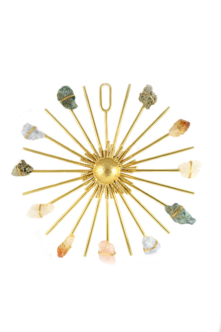 Rainbow Sunburst Healing Crystal Grid - Ariana Ost 