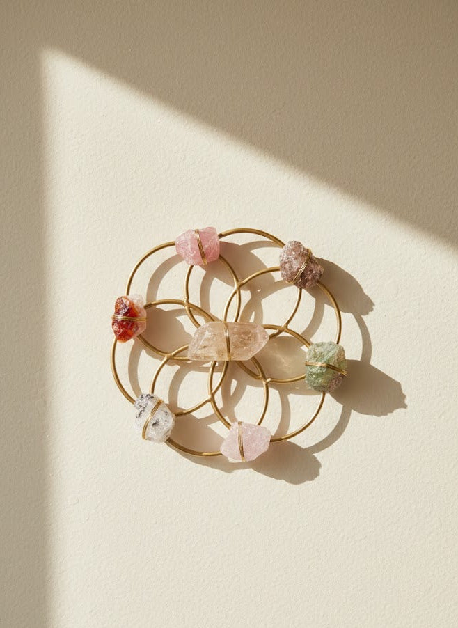 Divine Feminine Goddess Flower of Life Healing Crystal Grid - Ariana Ost 