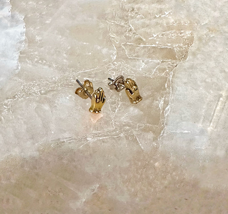 Helping Hand Stud Earrings