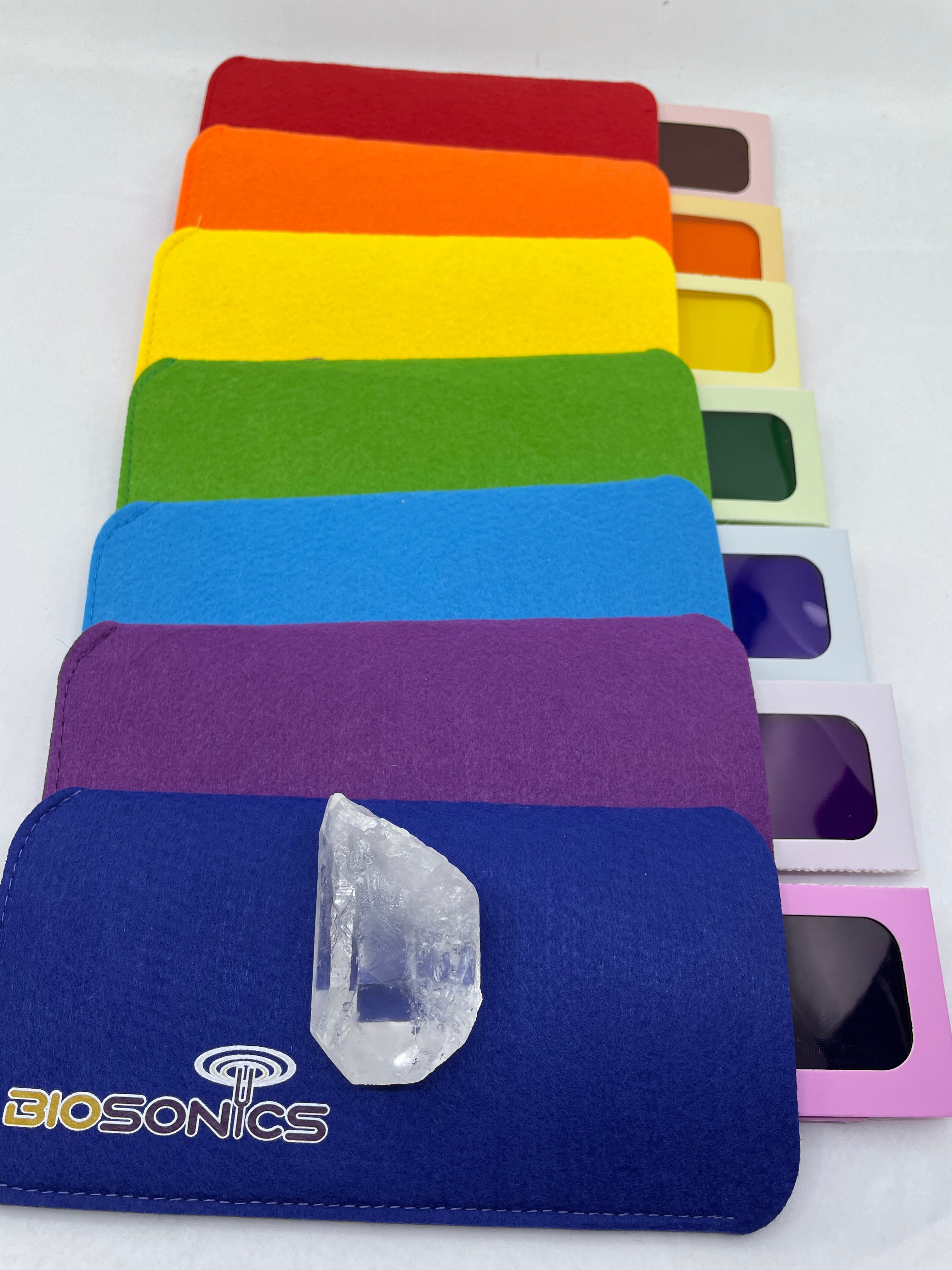 Color visualization glasses set with Clear Quartz Crystal - Ariana Ost 