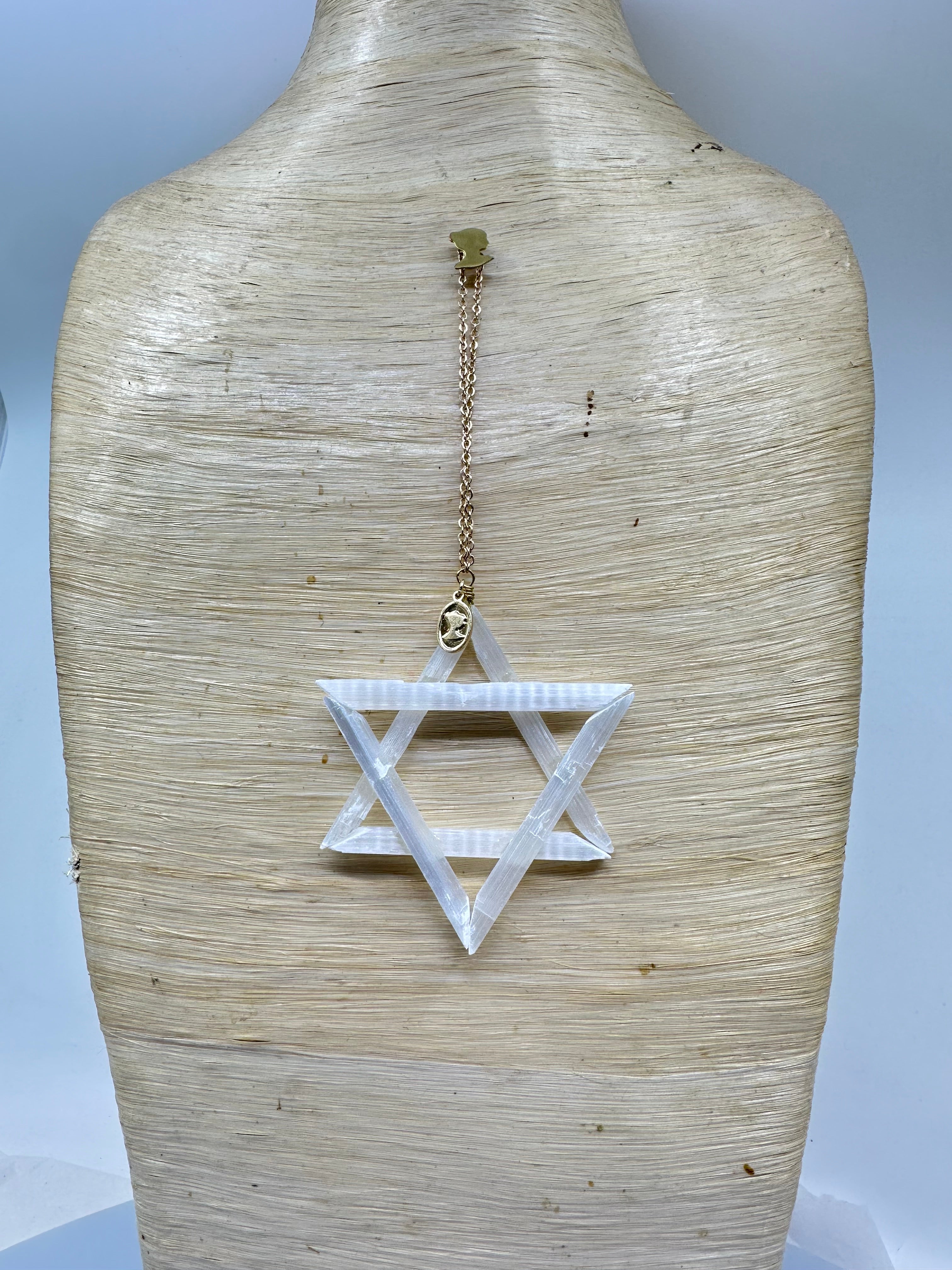Selenite Jewish Star Ornament - Ariana Ost 