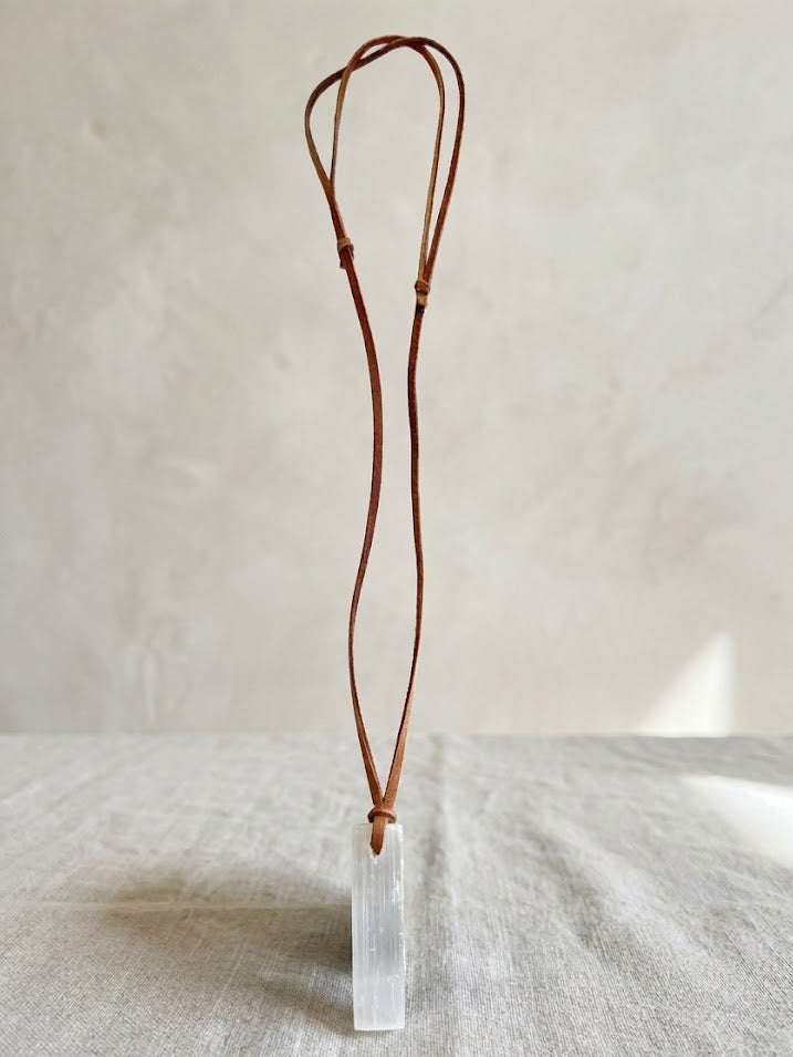 Selenite Mens Necklace - Ariana Ost 