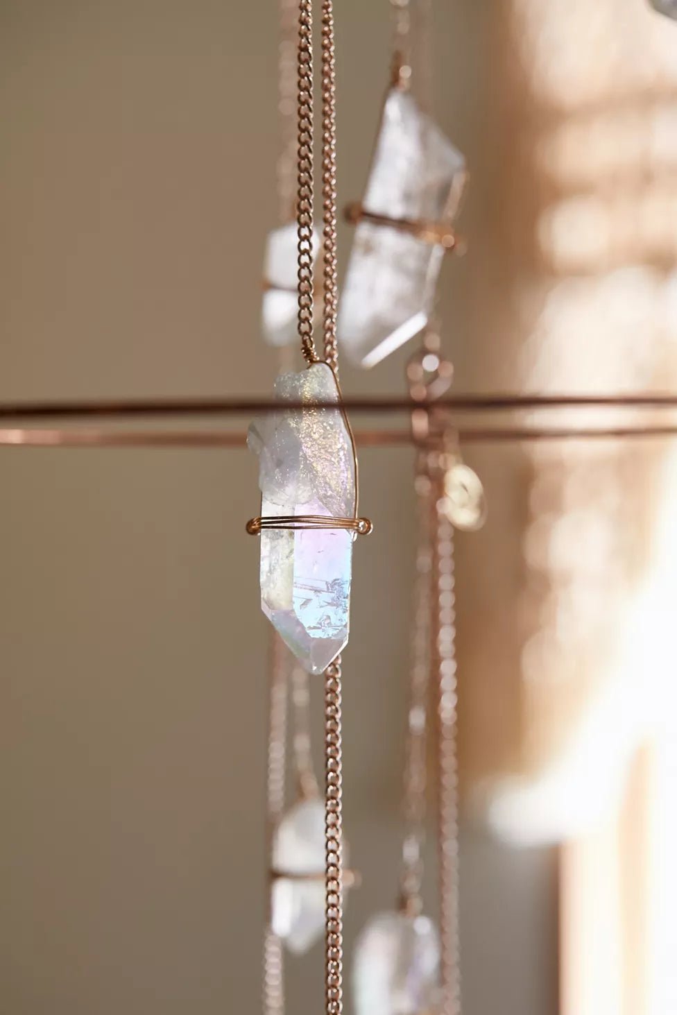 Aura Quartz Healing Crystal Chandelier - Ariana Ost