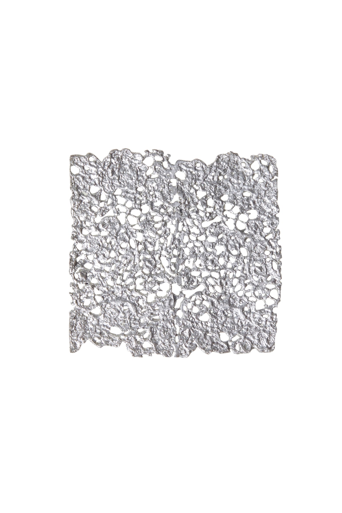 Cast Square Lace Coaster in silver - Ariana Ost