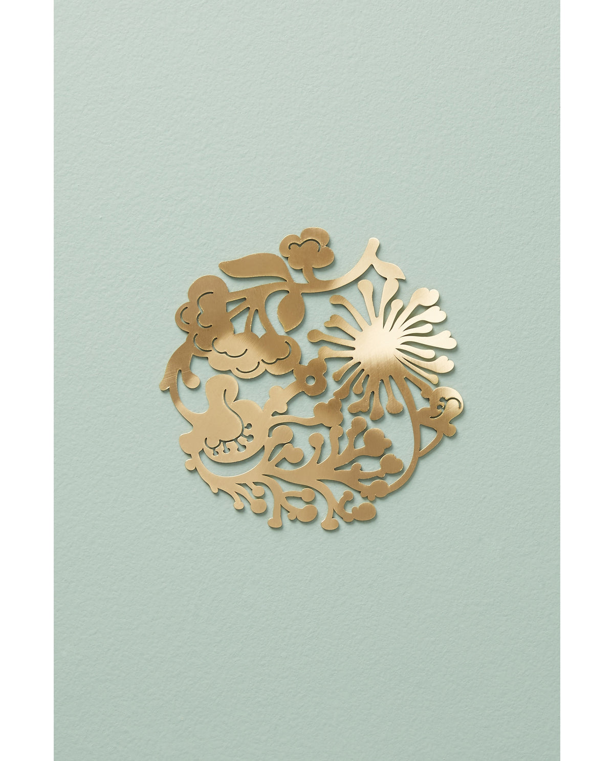 Gold Floral Wreath Coaster - Ariana Ost