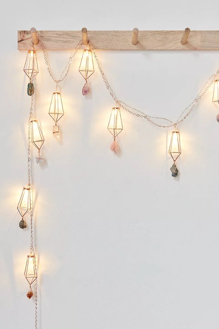Geometric Rainbow Healing String Light Crystal Garland - Ariana Ost