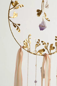 Illuminated Floral Healing Crystal Dreamcatcher - Ariana Ost