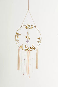 Illuminated Floral Healing Crystal Dreamcatcher - Ariana Ost