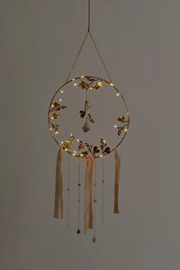 Illuminated Floral Healing Crystal Dreamcatcher - Ariana Ost