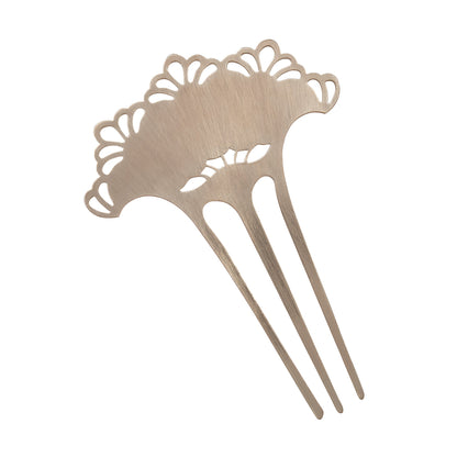 Scalloped Metal Hair Comb - Ariana Ost
