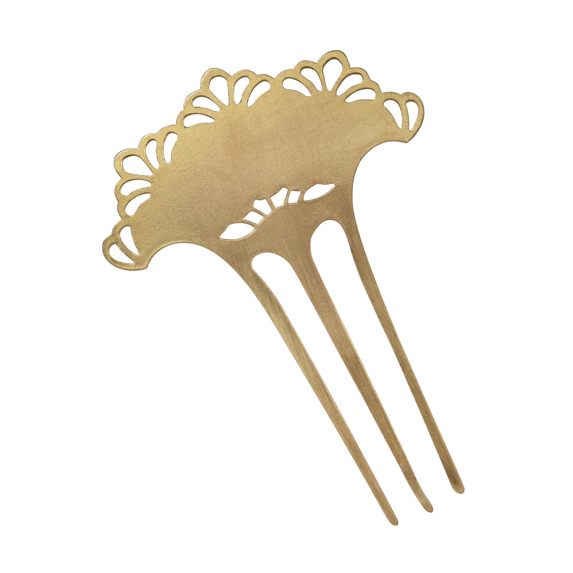 Scalloped Metal Hair Comb - Ariana Ost
