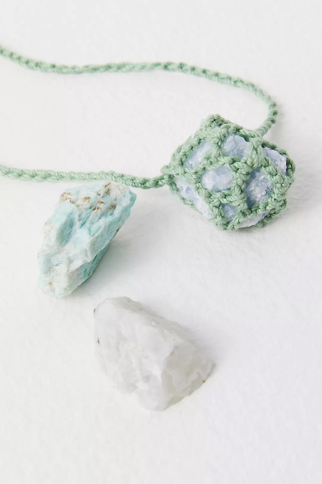 Crochet Healing Crystal Necklace