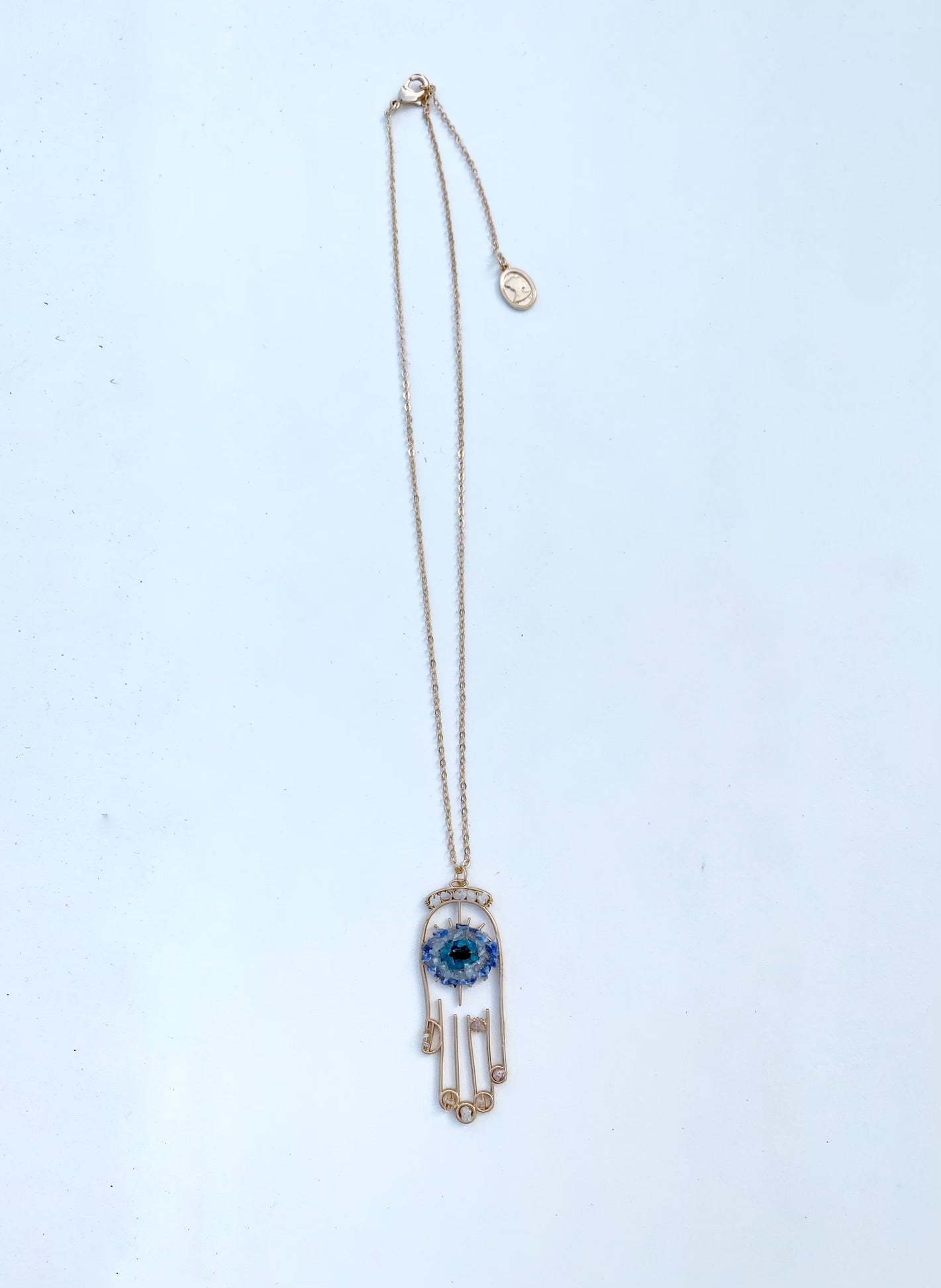 Healing Crystal Hamsa Necklace