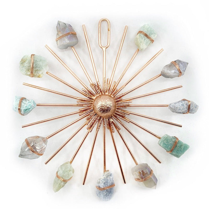 Beach Vibes Sunburst Healing Crystal Grid - Ariana Ost