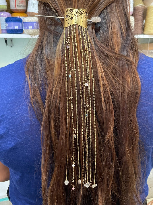 Celestial Dripping Stone Hair Pin - Ariana Ost