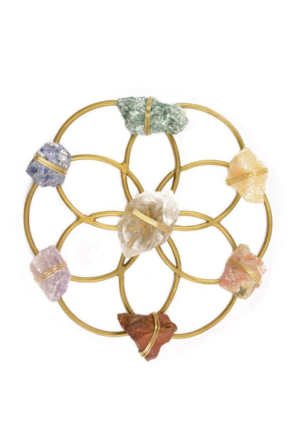 Chakra Balancing Flower of Life Healing Crystal Grid - Ariana Ost