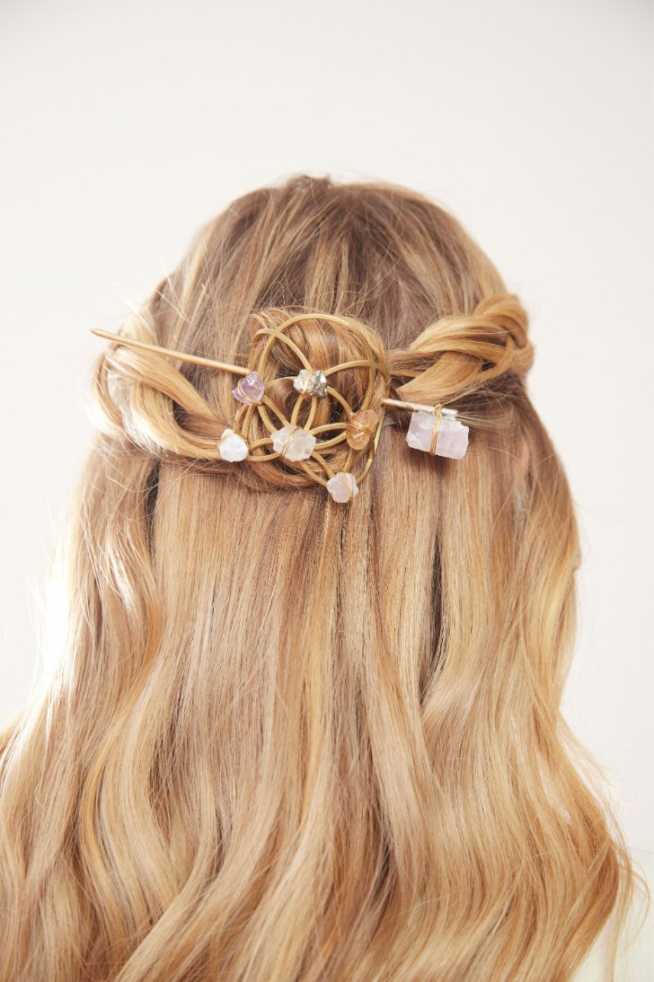 Crystal Grid Flower Of Life Healing Hair Pin - Ariana Ost