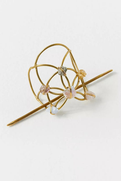Crystal Grid Flower Of Life Healing Hair Pin - Ariana Ost