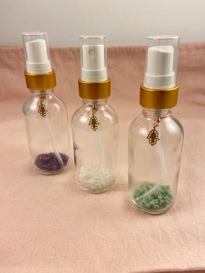 Crystal Infused Hand Sanitizer with Copper Hamsa Charm - Ariana Ost