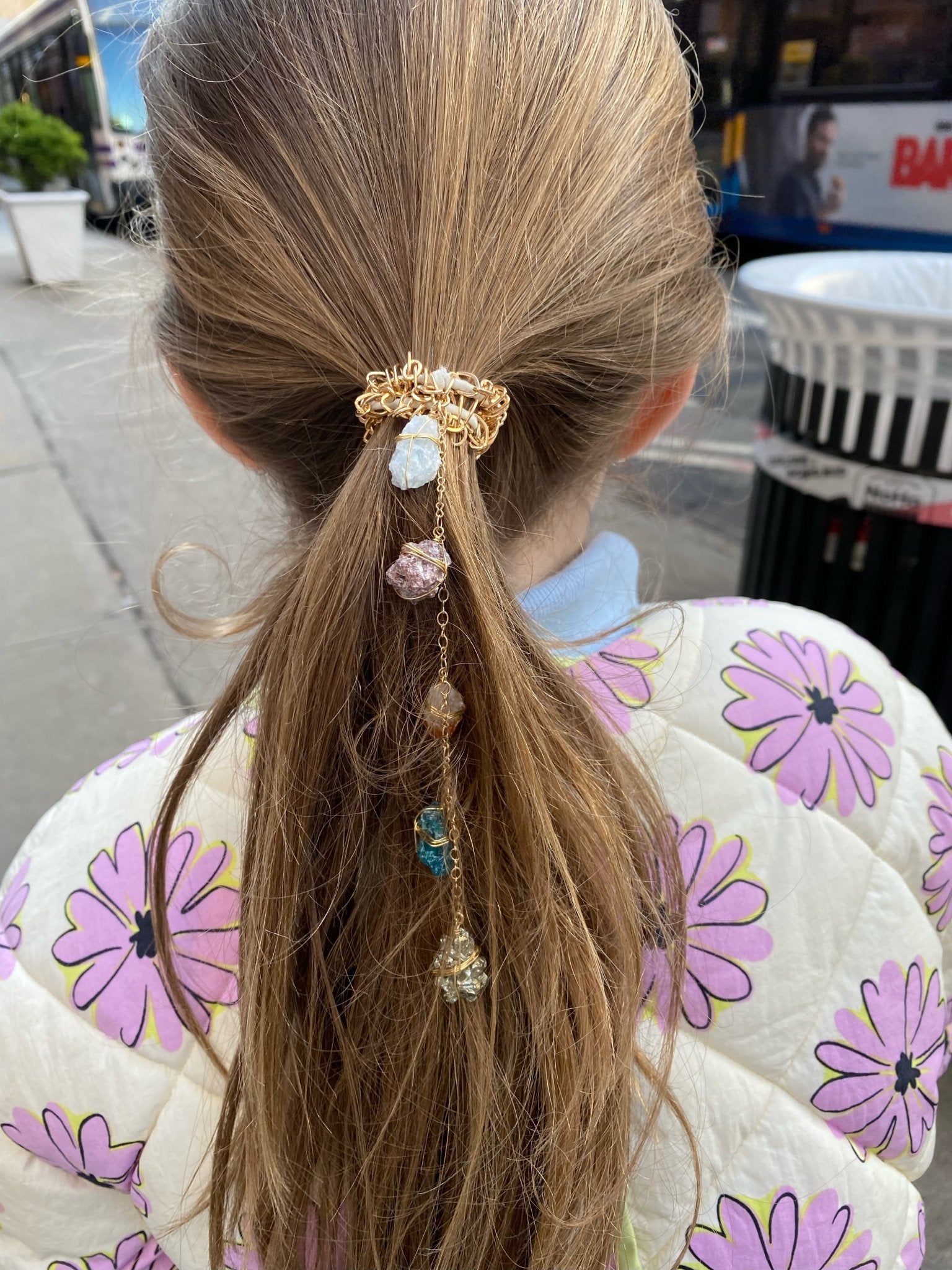 Delicate Kids Dripping Stones Hair Tie - Ariana Ost