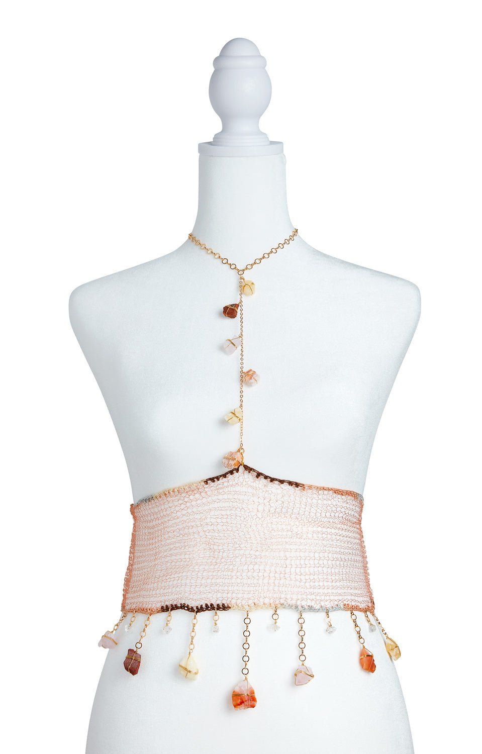 Dripping Stone Corset Body Chain Jewelry - Ariana Ost