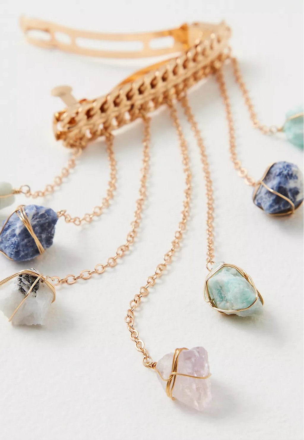 Dripping Stones Healing Crystal Hair Barrette - Ariana Ost