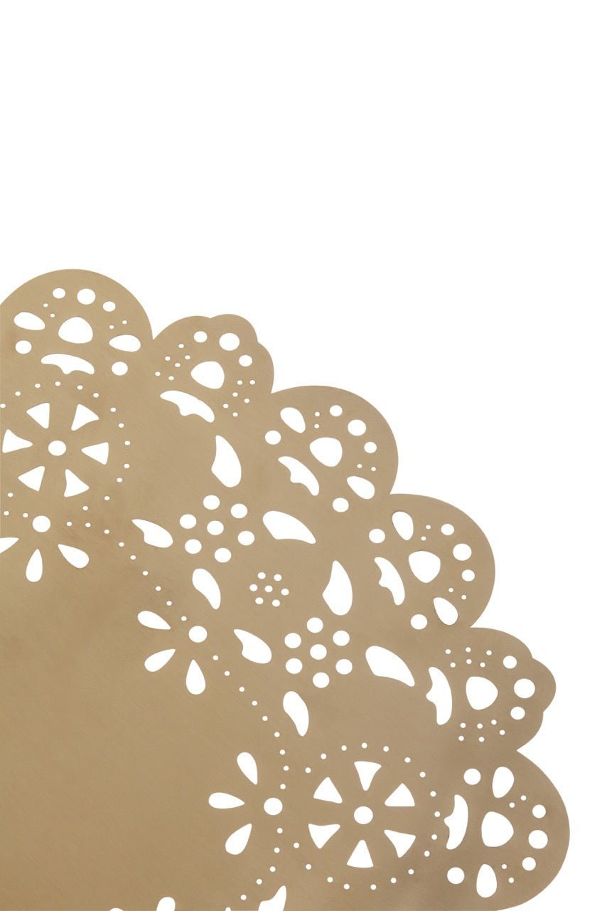 Eyelet Doily Metal Placemat Charger - Rose Gold - Ariana Ost