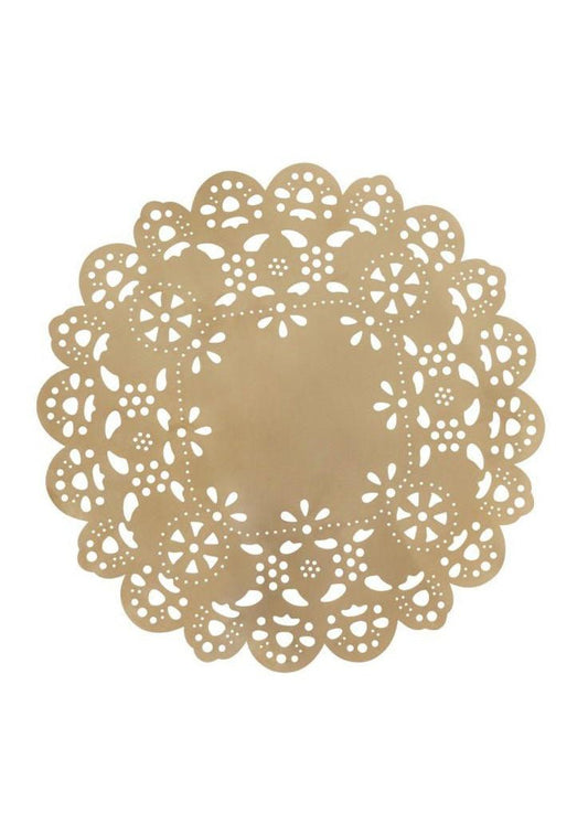 Eyelet Doily Metal Placemat Charger - Rose Gold - Ariana Ost