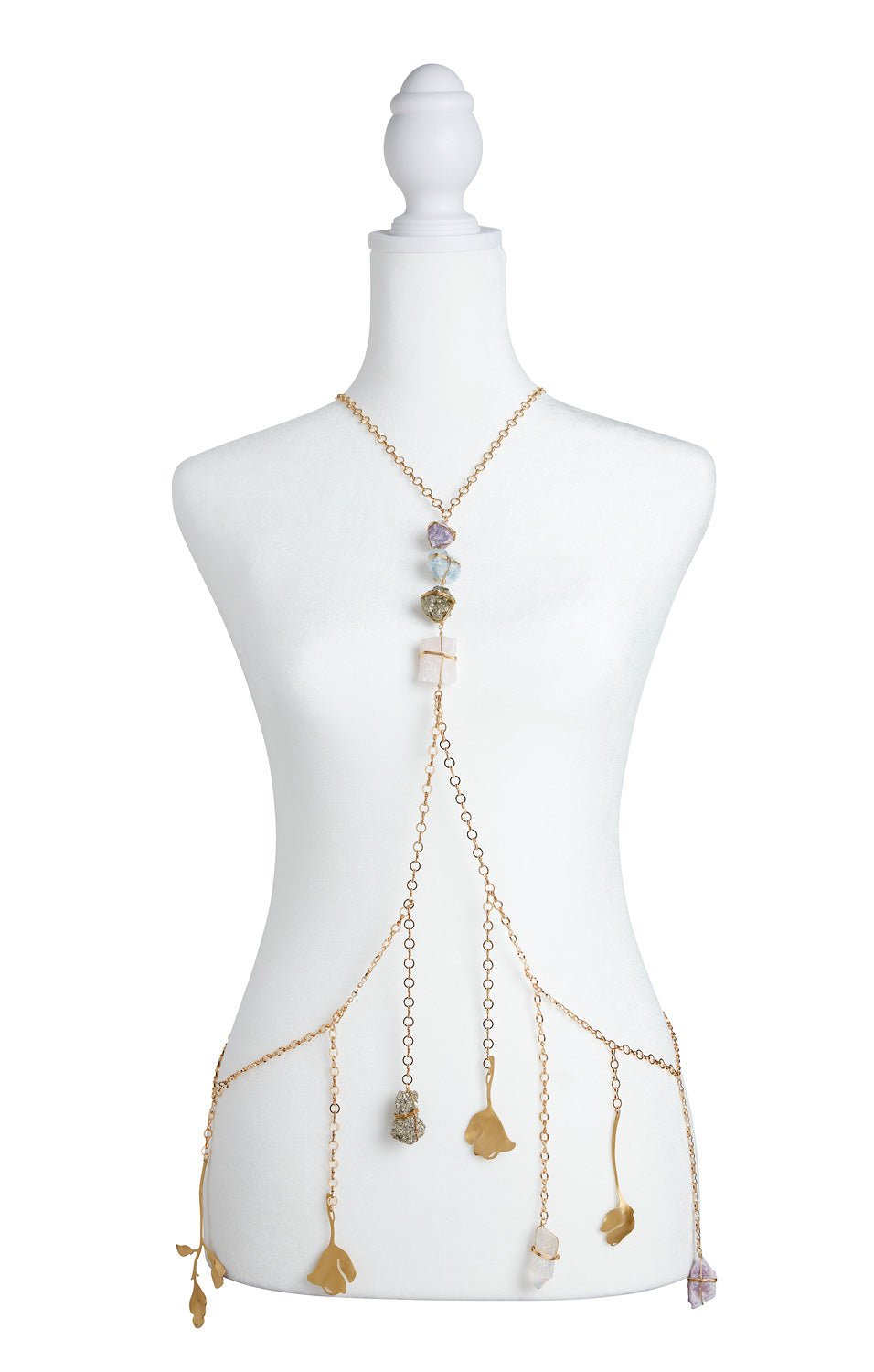 Floral Healing Crystal and Chain Body Jewelry - Ariana Ost