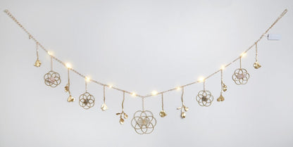 Flower of Life Healing Crystal Grid Garland with String Lighting - Ariana Ost