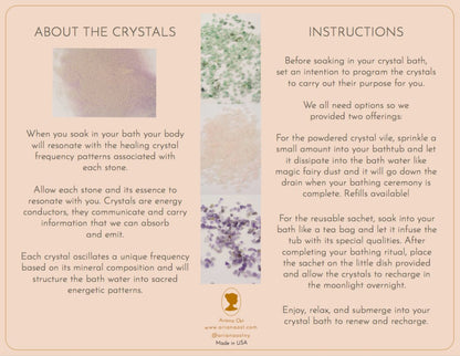 Healing Crystal Bath Immersion Kit - Ariana Ost