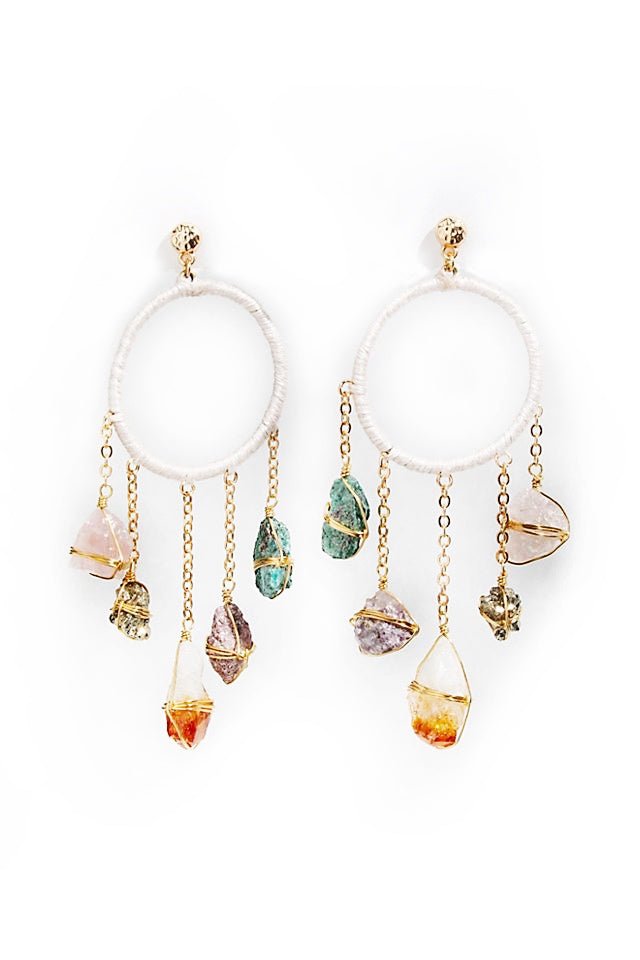 Healing Crystal Garland Earrings - Ariana Ost