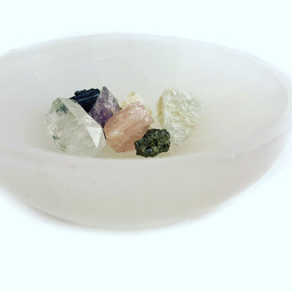 Large Polished Selenite Charging Crystal Bowl - Ariana Ost