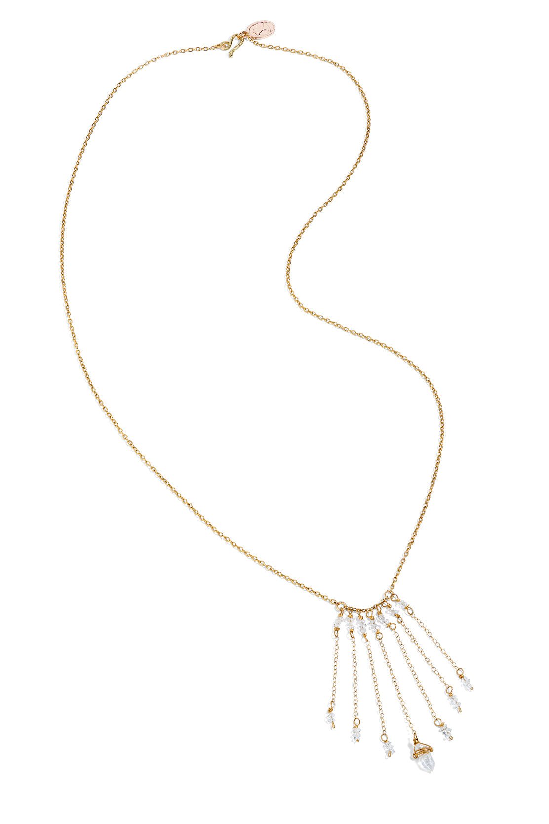 Mini Herkimer Diamond Chevron Necklace - Ariana Ost