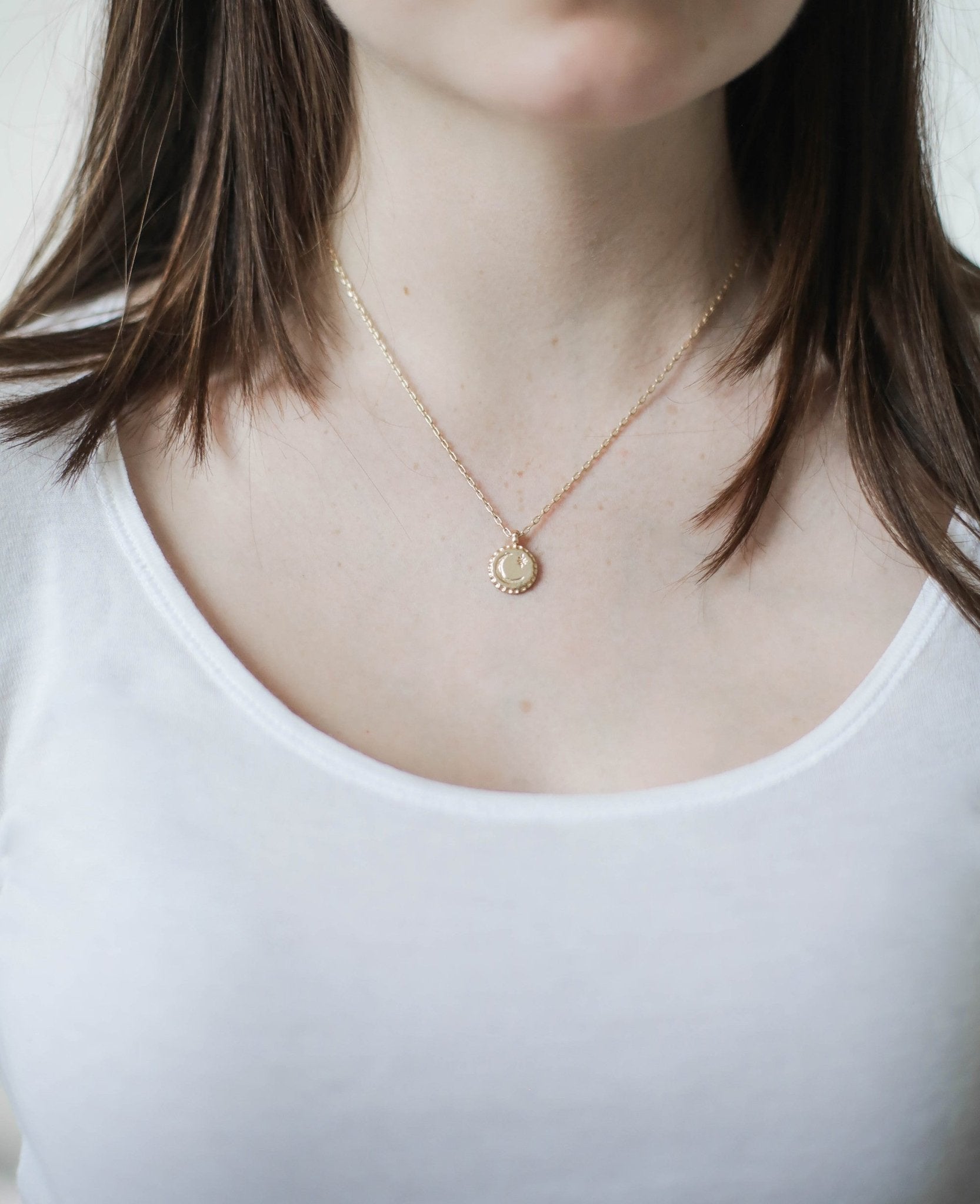 Moon North Star Pendant Necklace - Ariana Ost